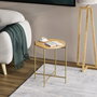 Hanah Home Mesa de Centro Shb-004-A Dorado y Natural